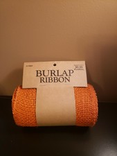 15 Feet Burlap Ribbon Orange