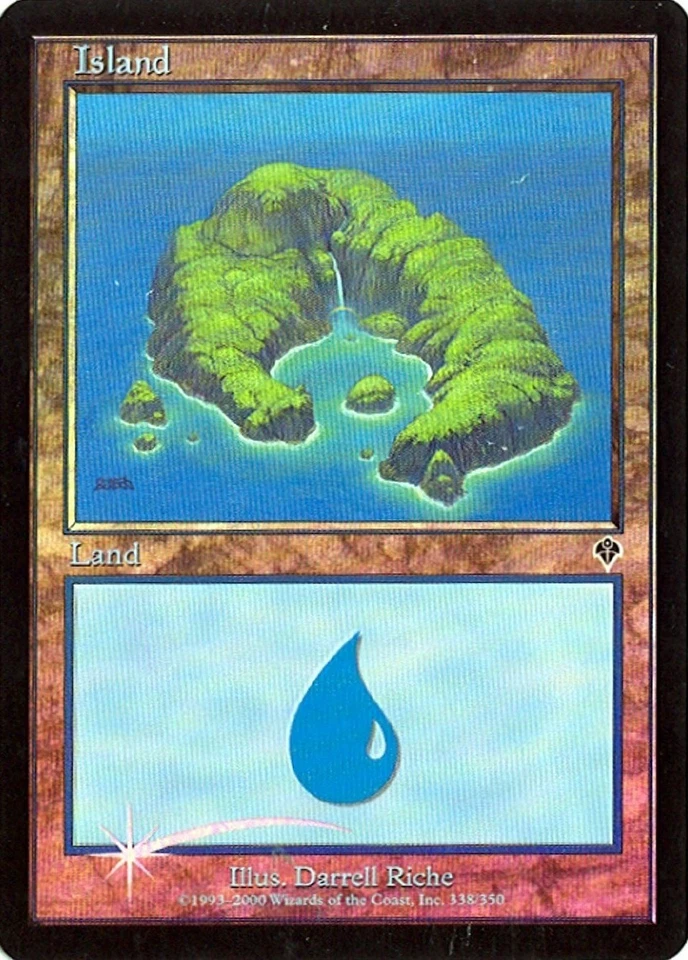 MTG - Invasion - Island #338 - Foil - Various conditions - Image 1 of 1