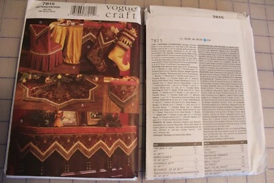 Vogue Craft Pattern #7815 Luxe Christmas Accessories 7 crafts, treeskirt, etc. - Image 1 of 4