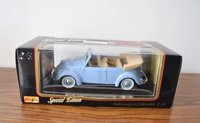 Volkswagen Cabriolet Maisto 1951 escala 1/18 edición especial VW Bug Beetle sellado Foto 1 de 4