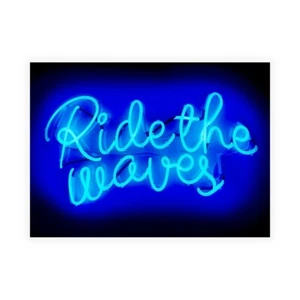 Impresión En Lienzo En Papel Póster O Cuadro Carr Hailey NEON Ride The Waves BB - Imagen 1 de 2