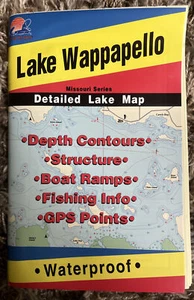 Lake Wappapello, Mo. Series - Fishing Map- GPS Points - Waterproof - #L166 NEW - Picture 1 of 3