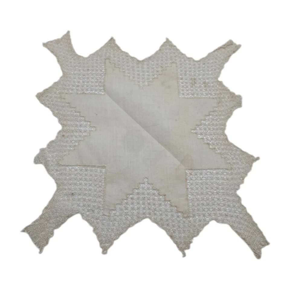 Mesa tocador bufanda tocador vintage tejido ganchillo hecho a mano Foto 1 de 3