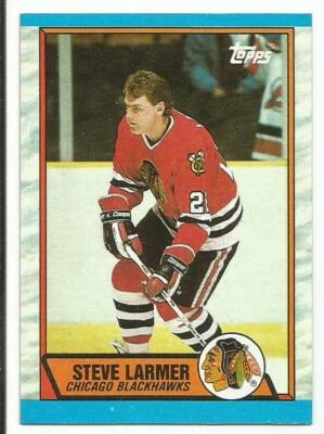 STEVE LARMER 1989-90 TOPPS CARD NM-MT CONDITION CHICAGO BLACKHAWKS - Image 1 of 2