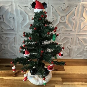 Disney Parks Miniature Mailable Christmas Tree W/ Ornaments Santa Mickey Mouse - Picture 1 of 6