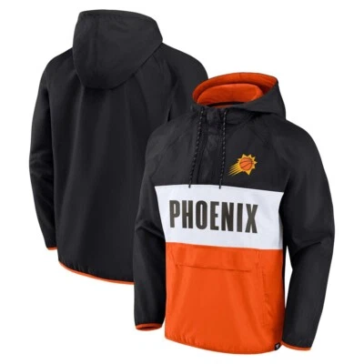 Sudadera con Capucha Negra Para Hombre Fanatics Phoenix Suns Anorak Raglán Cremallera Cuarto Talla 2XL Nueva Foto 1 de 4