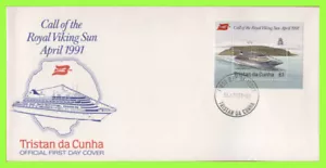 Tristan Da Cunha 1991 Call of the Royal Viking Sun m/s First Day Cover - Picture 1 of 1