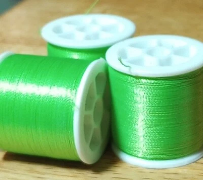 Coats LOT OF 3 SPOOLS 100% Rayon Embroidery Thread 125 Yards LIME GREEN  - Image 1 of 2