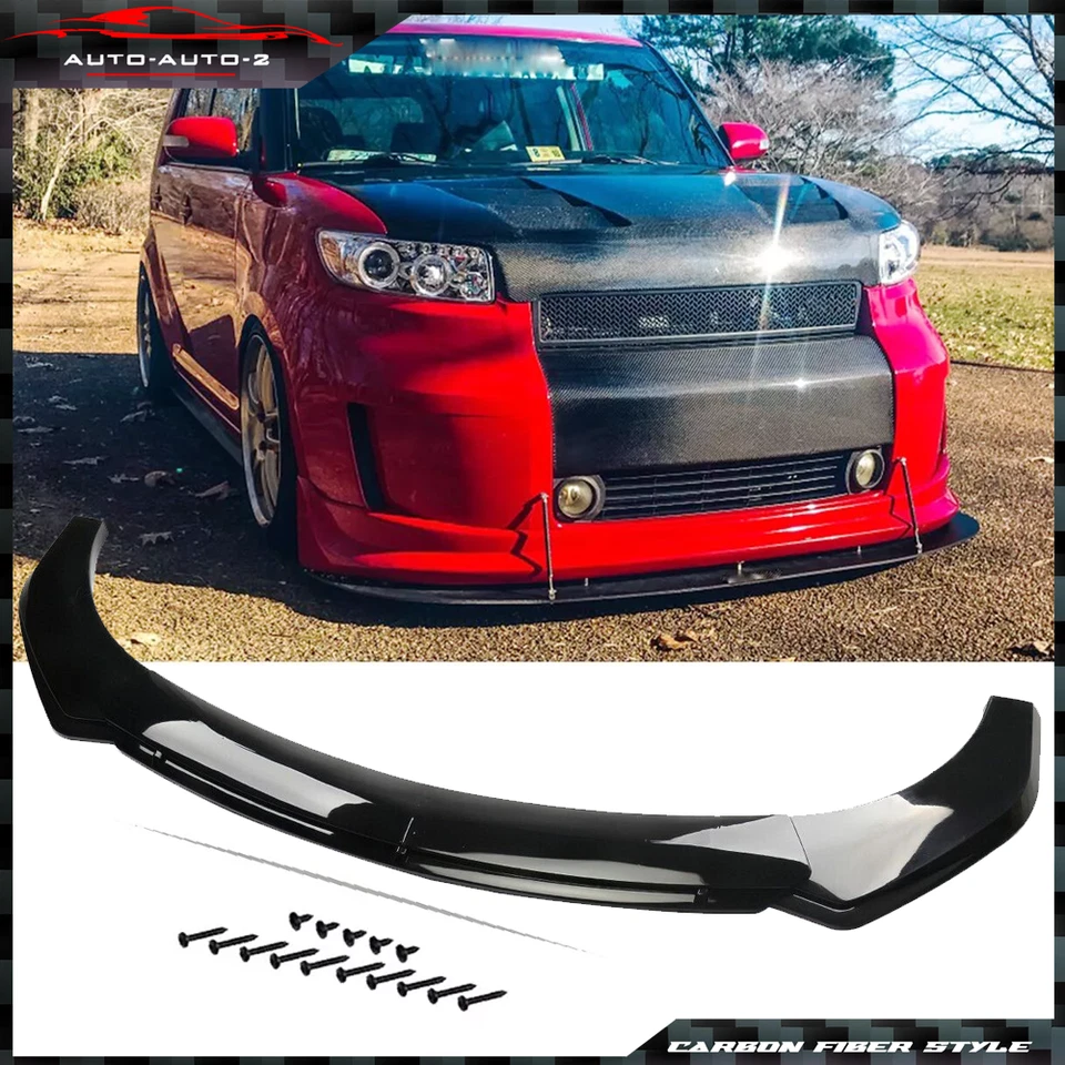 For Scion xB 2004-2015 Glossy Black Front Bumper Lip Spoiler+Splitter Foto 1 de 4