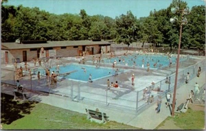 PISCINA Potawatomi Park SOUTH BEND, Indiana IN bañistas postal - Imagen 1 de 2