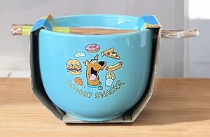 Scooby Doo Scooby Snacks Ramen Noodle Bowl with Chopsticks 20 oz - Picture 1 of 8
