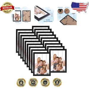 18 Pack 5x7 Black Picture Frames for Stunning Gallery Displays - Lightweight - Picture 1 of 10
