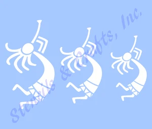 KOKOPELLI BORDÜRENSCHABLONE SCHABLONEN FLÖTE WESTERN SCHABLONE MALEN KUNST BASTELN NEU - Bild 1 von 1