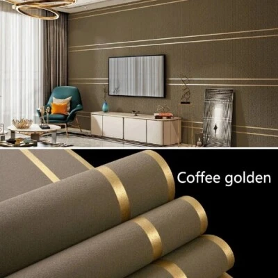 Бархатные обои скандинавский геометрический узор полоска современная комната домашний декор нетканые - Изображение 1 из 4