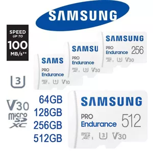 Samsung Pro Endurance 64GB 512GB Scheda micro SD Scheda di Memoria C10 Scheda TF - Foto 1 di 10