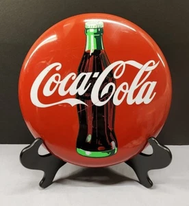 Coca-Cola Comp Coke 12" Round Metal 1990 Tacker-Type Sign Vintage Good Old Days - Picture 1 of 11