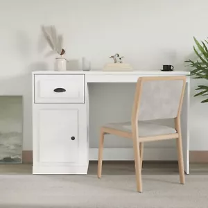 Schreibtisch mit Schublade Weiß 115x50x75 F1W2 - Bild 1 von 11