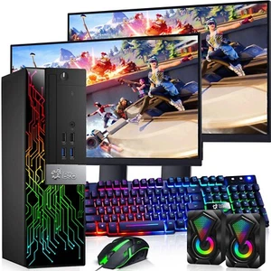 Dell Gaming Desktop PC Core i5 16GB 1TB SSD Dual 22" WLAN NVIDIA 1030 Windows11 - Bild 1 von 11