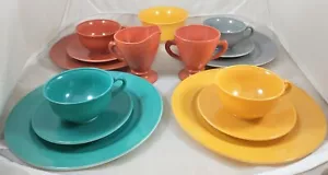 Hazel Atlas Ovide Lot Cups Saucers Dinner Plates Plus Extras 15 Pcs Total (B20) - Picture 1 of 5