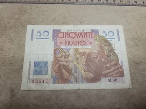 🇫🇷 France 50 francs  1946  P-127a P-127  "Fine"   banknote  041224-9 - Picture 1 of 3