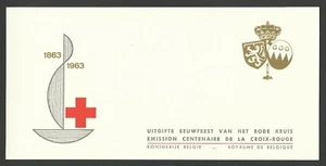 BELGIUM 1963 RED CROSS CENTENARY 3f + 1f BOOKLET PANE MINT (A) - Picture 1 of 2