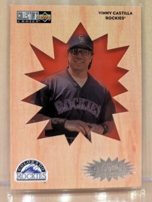 Choice You Crash the Game Silver Redemption 1996 Vinny Castilla raro correo Foto 1 de 2