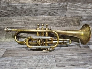 Carlton Standard Cornet  Mother Of Pearl Colored Caps ? Brass As Is ! - Picture 1 of 15