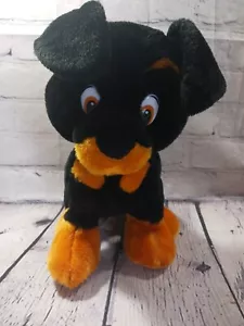 Peluche cane cucciolo Classic Toy Company 11" nero e oro/marrone 2003 - Foto 1 di 8