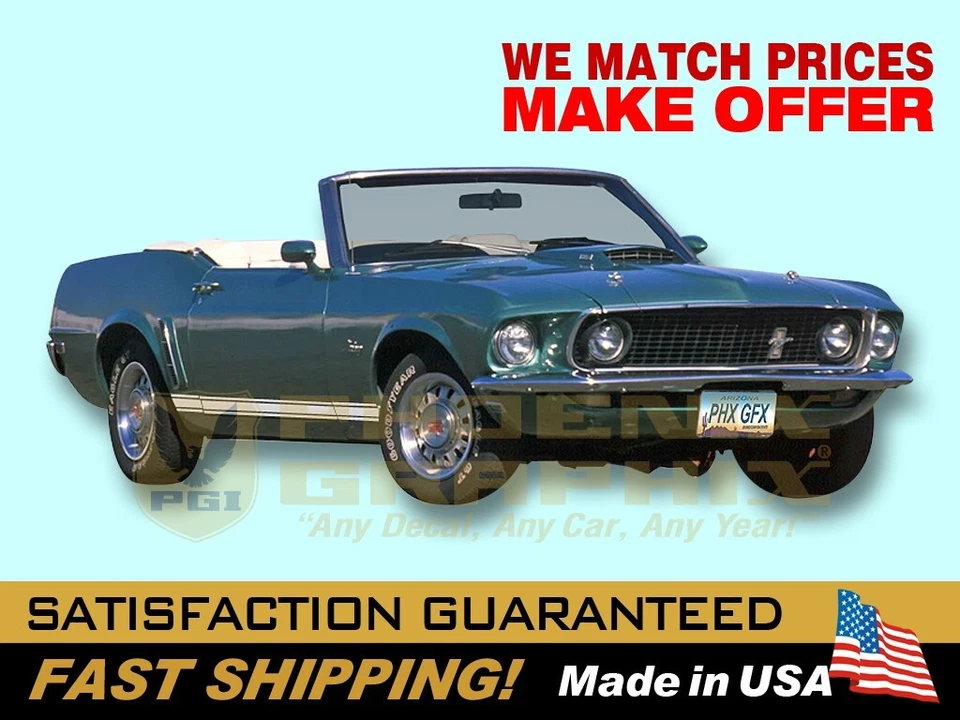Kit de calcomanías y rayas Mustang GT 1969 Foto 1 de 1