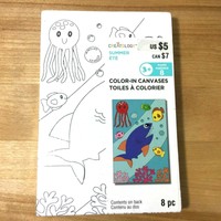 Creatology Kids Craft Color-In Canvas Mini Boards Sea Creatures 8 Pc 5.9"x3.94" Creatology Kids Craft Color-In Canvas Mini Boards Sea Creatures 8 Pc 5.9"x3.94"