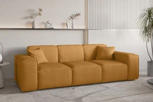Sofa Designersofa CELES PREMIUM 3-Sitzer in Stoff Scala Senfgelb - Bild 1 von 5