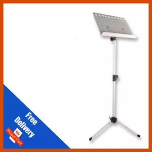 Pulse Heavy Duty Orchestral Lectern Conductor Sheet Music Stand Tripod Base Whit - Picture 1 of 1