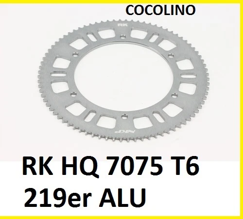 RK KART HQ 7075 T6 219 er ALU Kettenblatt Ritzel 70-93 Zähne alloy sprocket