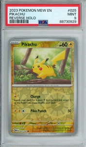 PSA 9 PIKACHU POKEMON 2023 151 REVERSE HOLO #025 - Picture 1 of 2