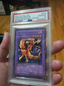 Yugioh NA Legend of Blue Eyes LOB 019 1st Ed Darkfire Dragon PSA 10 GEM MINT! - Bild 1 von 10