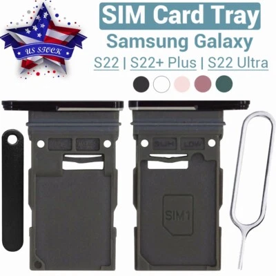 For Samsung Galaxy S22 S22+ Plus S22 Ultra Single SIM Card Tray Holder with Pin - Image 1 of 4