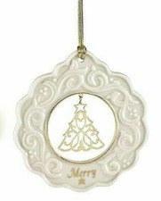 🎄 Lenox "Merry Tree" Ornament Porcelain New In Box 🎄