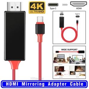 USB Type C to HDMI 4K 1080P HDTV Plug&Play Cable For iPhone 15 Pro Max/Pro/Plus - Picture 1 of 17