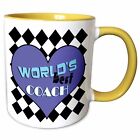 3dRose Worlds Best Coach Blue Mug