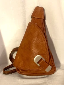 Firenze Italien Naturleder Rucksack Crossbody Handarbeit Handtasche $ 38 OBO! {ch} - Bild 1 von 13