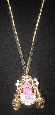 Betsey Johnson IMPERIAL PRINCESS CARRIAGE LONG NECKLACE WITH BLING - Image 1 of 4