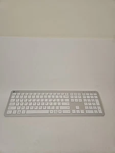 New iClever IC-GK08 2.4G Keyboard Bluetooth Rechargeable Ultra Slim White - Picture 1 of 7
