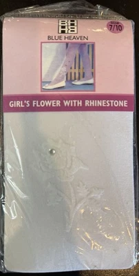 Medias blancas para niña flor con estrás talla L (7/10) - A2000 Foto 1 de 4