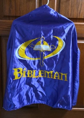 VINTAGE PAMPLIN ENTERTAINMENT BIBLEMAN ADVENTURE OFFICIAL CAPE COSTUME HALLOWEEN - Image 1 of 2