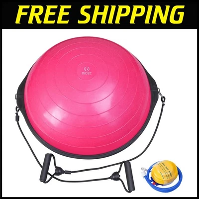 Прочный шарик Half Balance с водостойкой поверхностью и чехлом для переноски - 26 дюймов розовый - Изображение 1 из 4