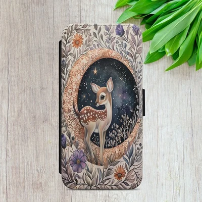 BAMBI FLIP CASE FOR IPHONE SAMSUNG GOOGLE SECRET FOREST GIFT WALLET PHONE COVER - Image 1 of 4