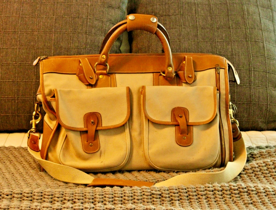 Bolso vintage 1990 Ghurka Marley Hodgson Nº 2 EXPRESS bolso caqui sarga Foto 1 de 4