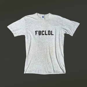 90s Vintage Russell Athletic T-Shirt Baseball Football Jersey Flock Print Sz M - Picture 1 of 10