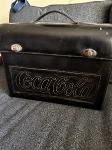 RARE  Vintage Coca Cola Leather Salesman’s Briefcase Bag Coke - Picture 1 of 4