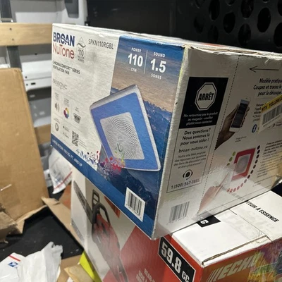 Ventilador de baño de techo NuTone SPKN110RGBL Chromacomfort con Bluetooth sensónico Foto 1 de 2